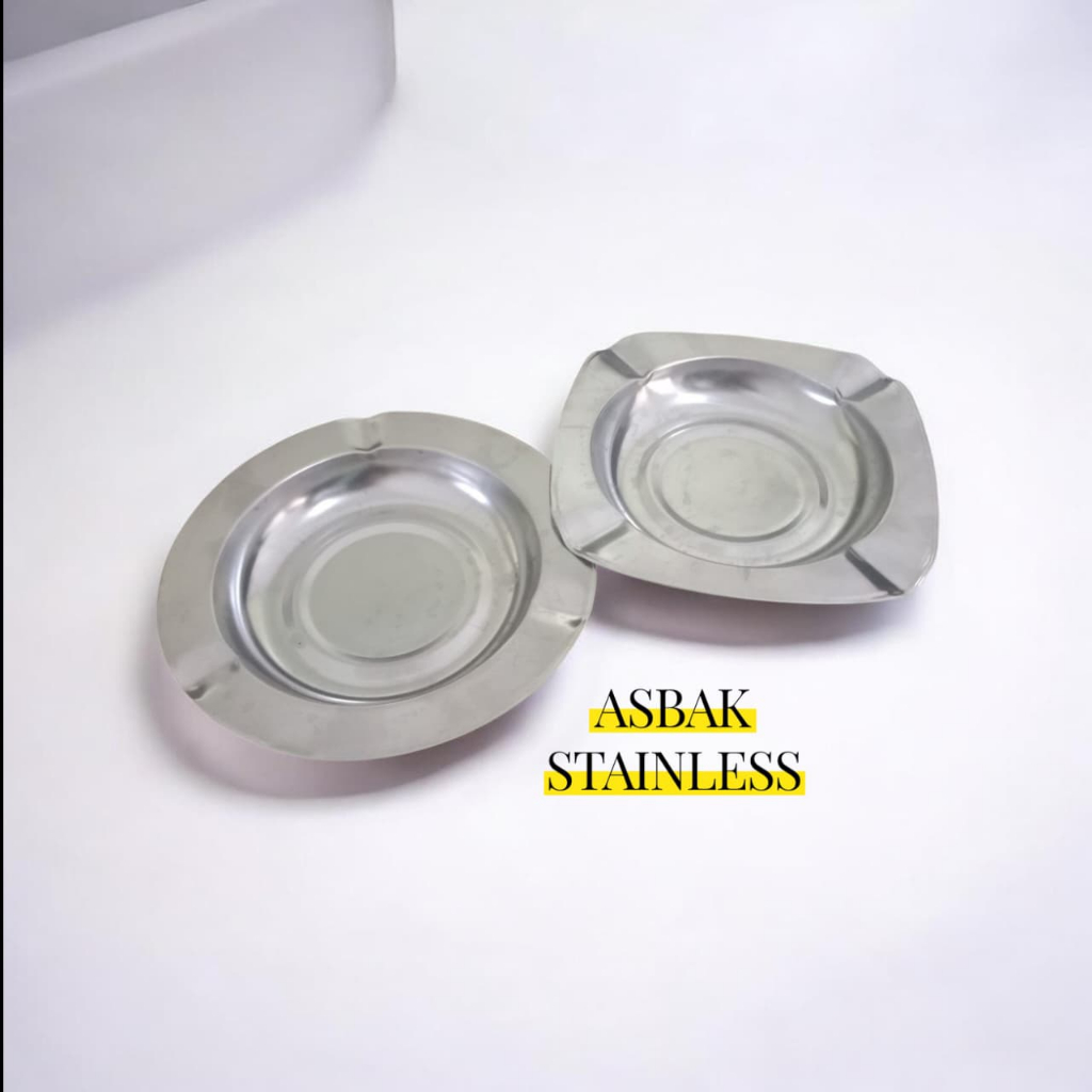 ASBAK ROKOK STAINLESS / ASBAK BULAT / ASBAK ROKOK PERSEGI