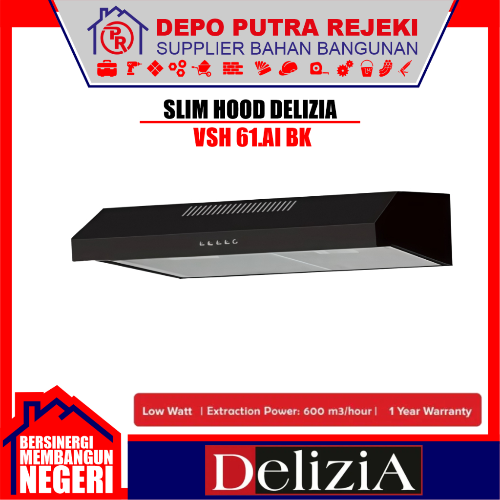 Penghisap Asap Delizia Slim Line Cooker Hood VSH