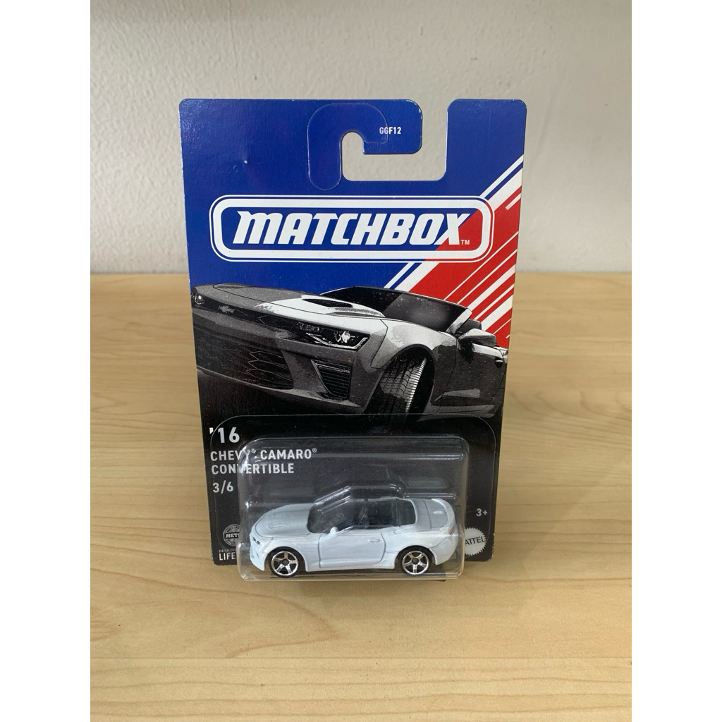 matchbox chevy camaro convertible silver