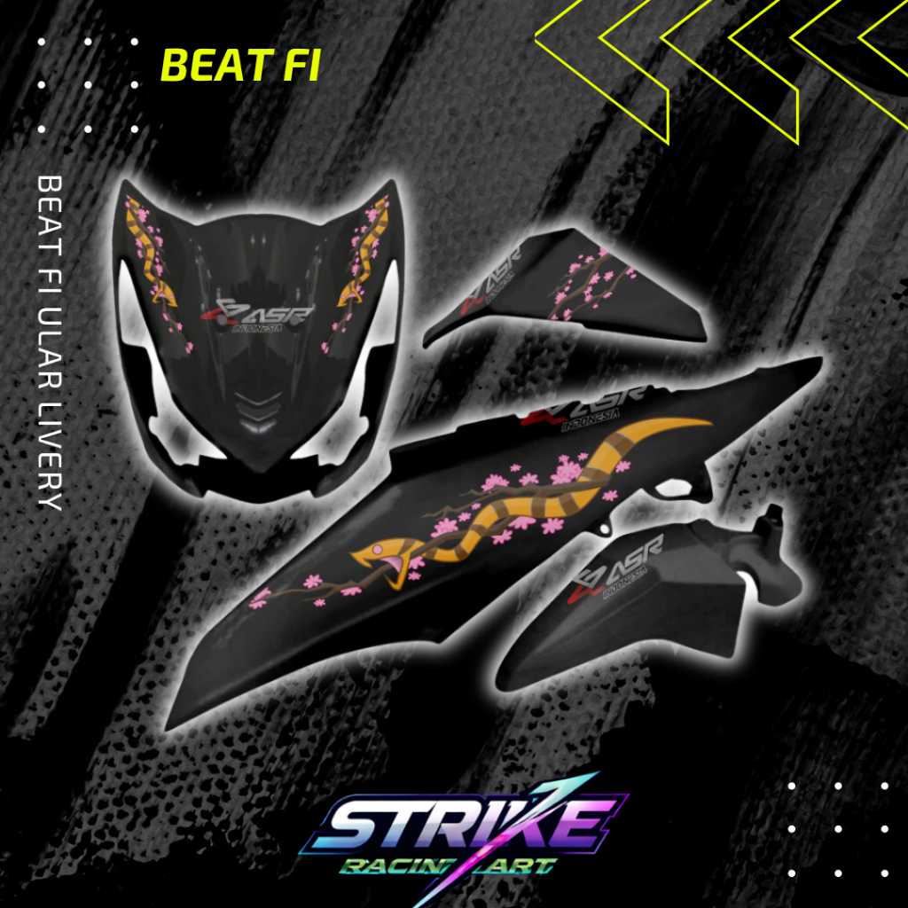 STRIPING TRANSPARAN HONDA BEAT FI ULAR LIVERY MOSTWANTED