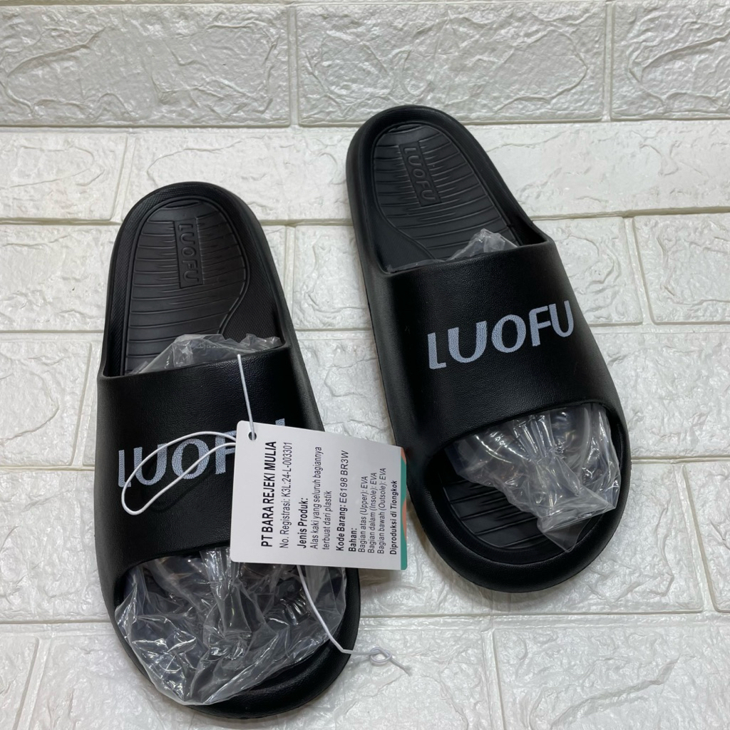 Luofu Sendal Slop Pria Energy Sandal Karet Premium Elastis Anti Licin & Anti Air Sendal Luofu Anti S
