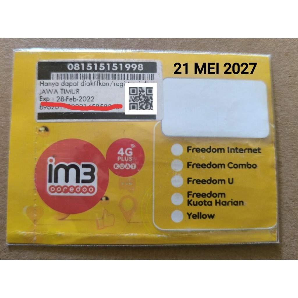 Nomor Cantik Indosat Tahun 1998