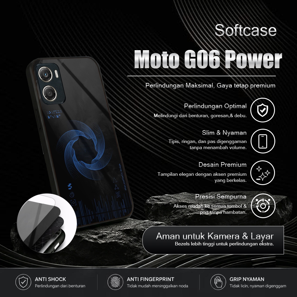 [SS-159] Case Glass Akrilik For Motorola G06 Power - case hp - case akrilik Motorola G06 Power - Cas