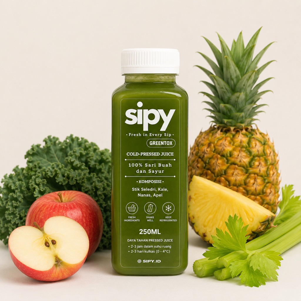 Sipy Juice - Greentox 250ml Cold Pressed Juice (Jus / Juice / Detox Pressed Juice / Green Juices / H