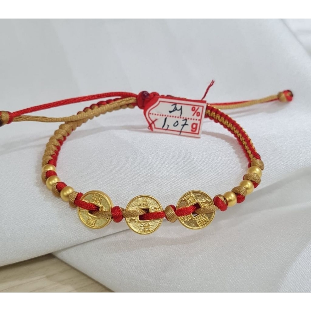 Gelang emas 24k koin bola