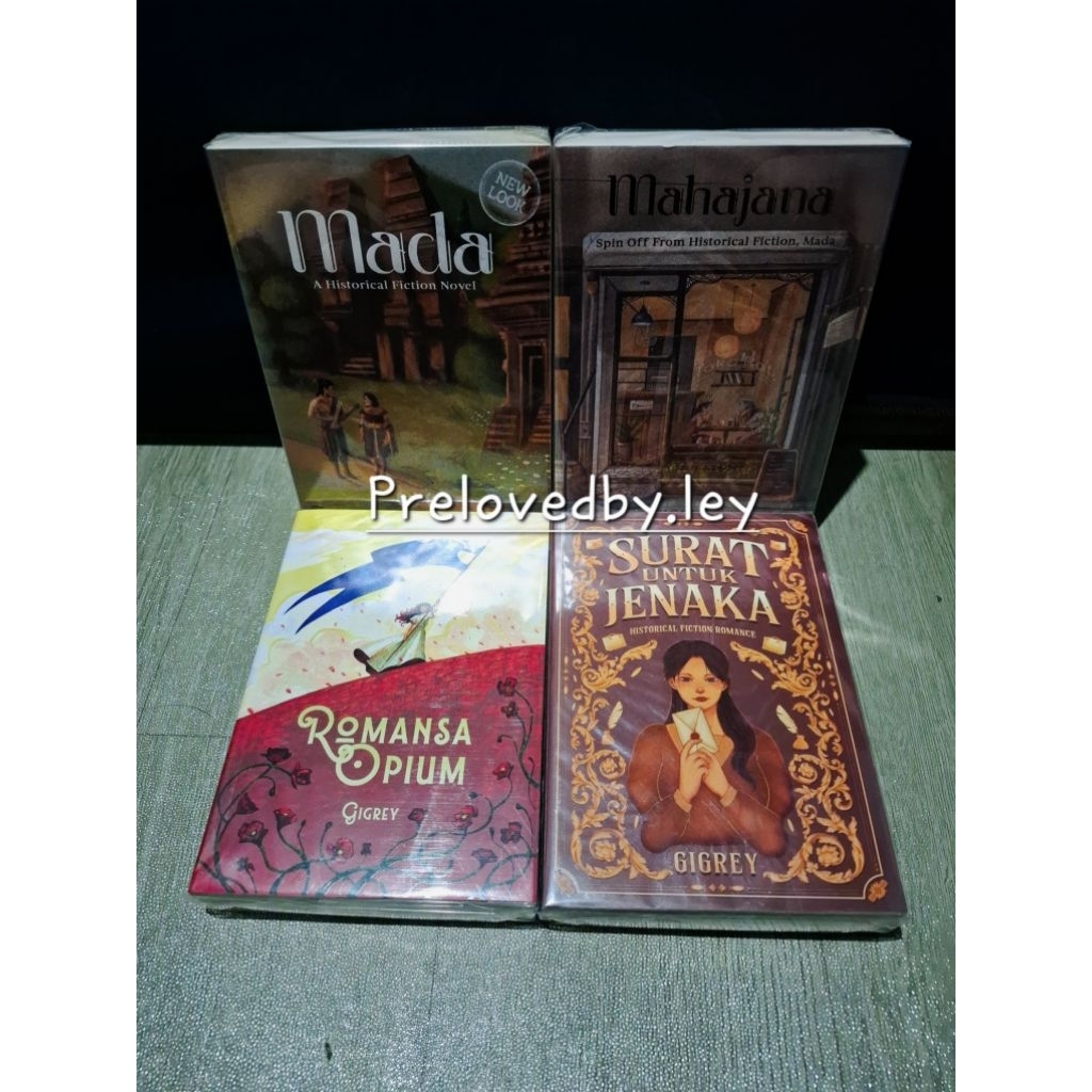 [Preloved] Novel Gigrey - Mada, Mahajana, Surat Untuk Jenaka, Romansa Opium