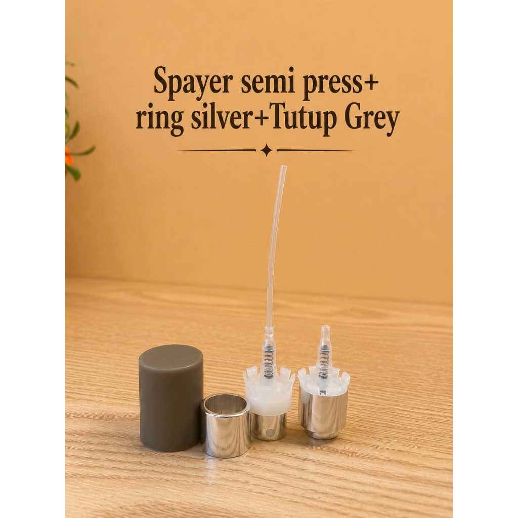 Easy pump/13mm&15mm/sprayer semi press/silver dan hitam/Tutup+sprayer+ring