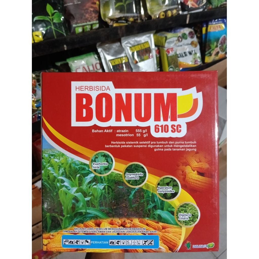 Herbisida Bonum 610SC Pembasmi Gulma Tanaman Jagung Bonus Kaos cantik