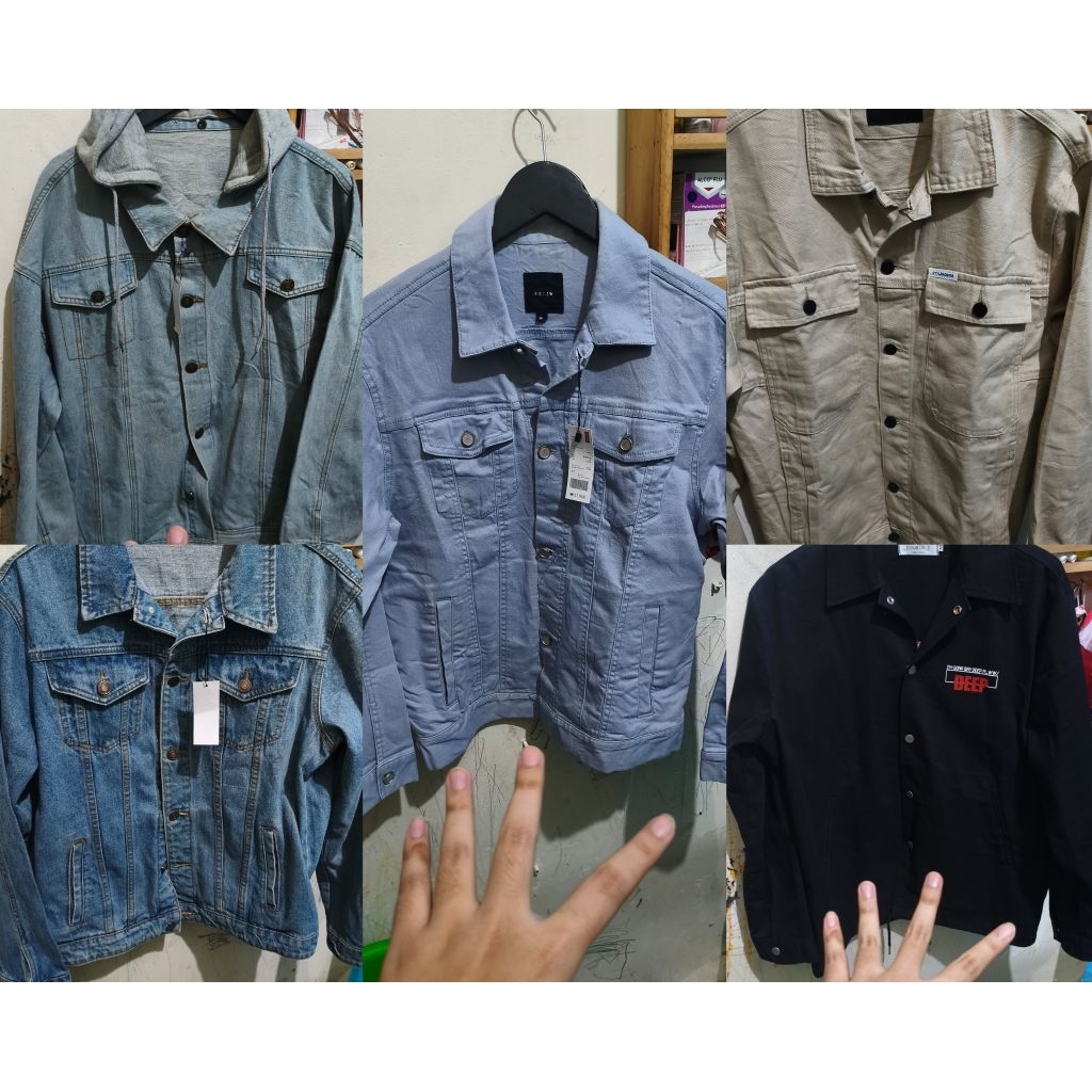 JACKET TRUCKER JEANS CANVAS DENIM CORDUROY PREMIUM BRANDED
