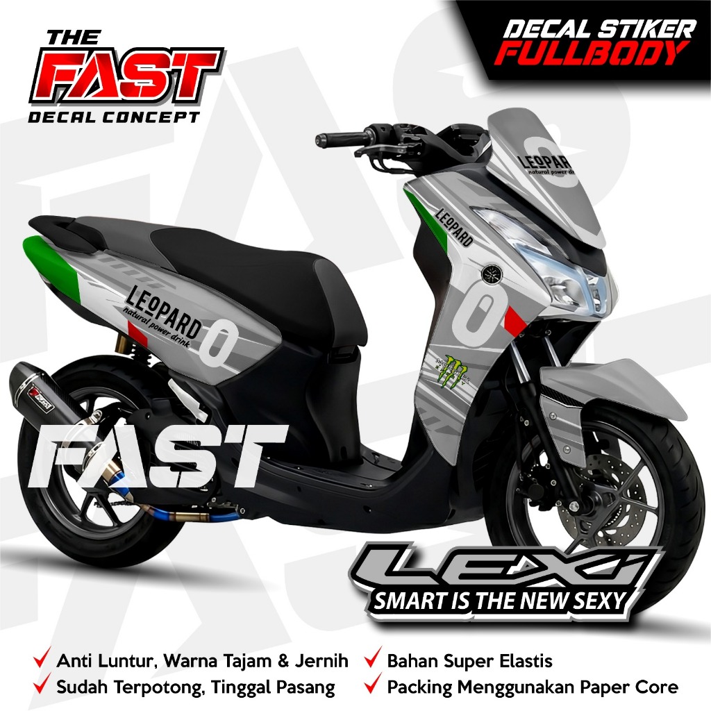 DECAL Stripping YAMAHA Lexi Full Body Stiker Motor Yamaha Lexi MOTIF LENOVO Full Body Decal Yamaha L