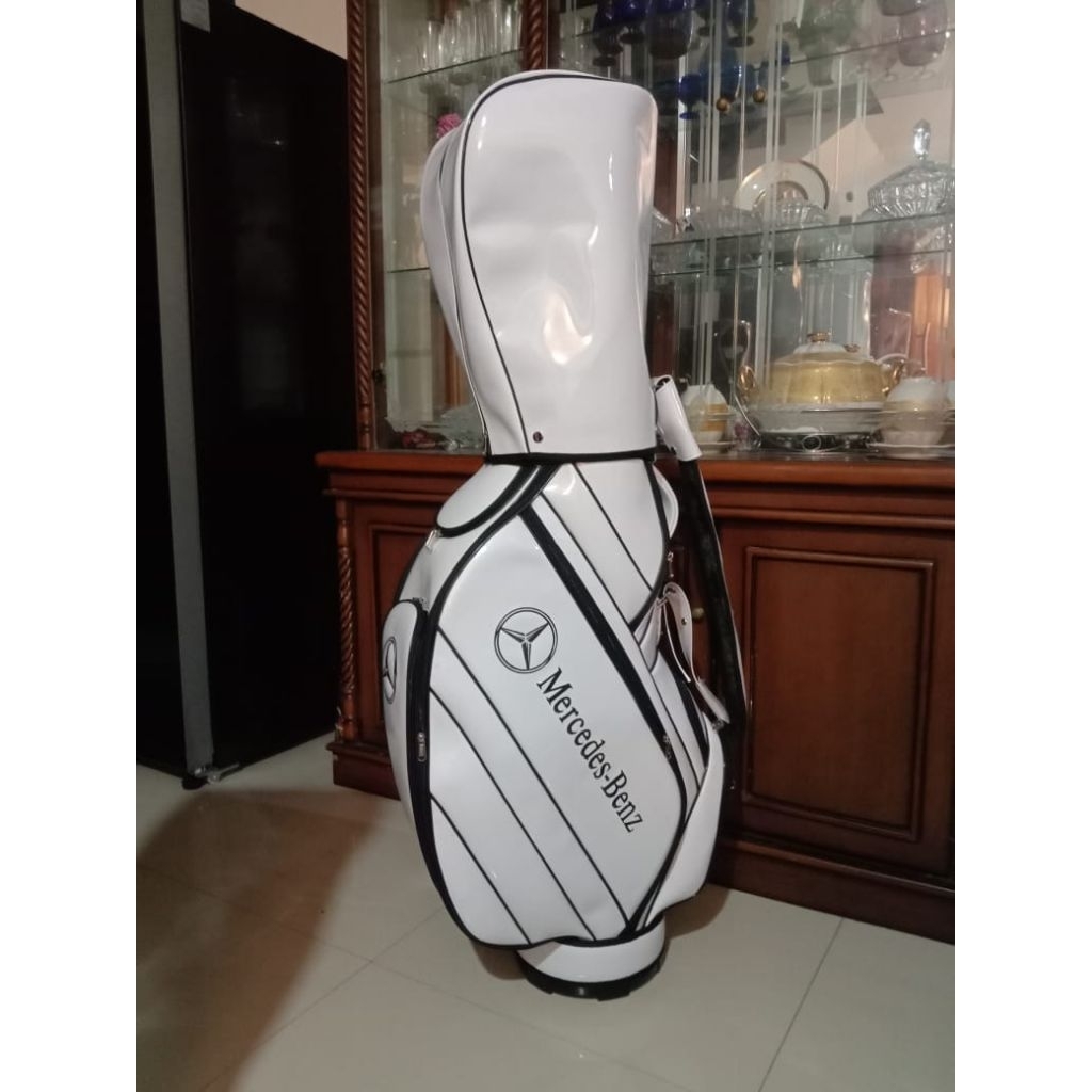 tas golf mercedes benz putih glosy bag golf mercedes benz anti air /water proof