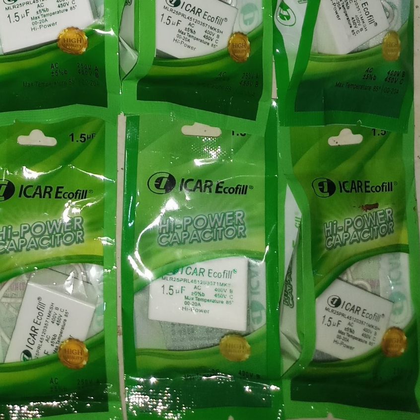 Kapasitor Kotak ICAR ECOFILL 1uF 1,5uF 3uF 3,5uF 20uF Original