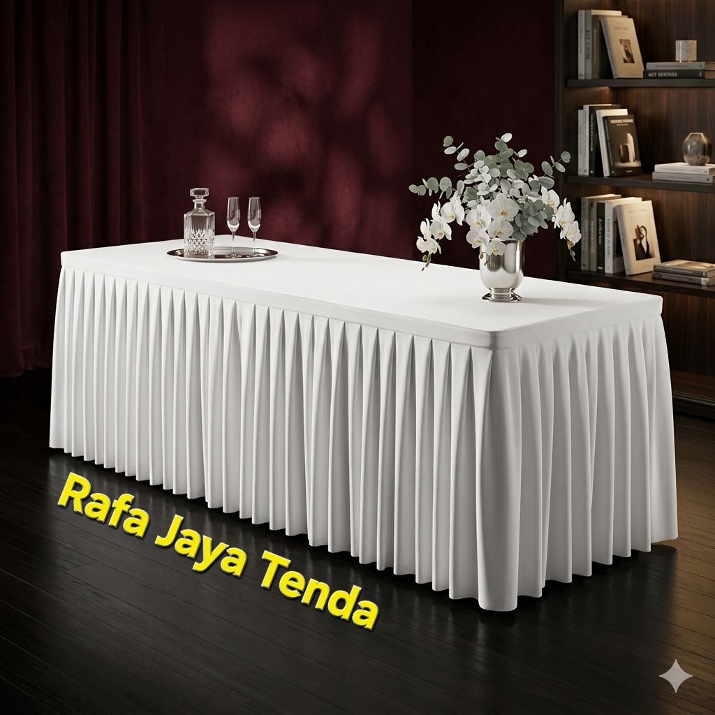 Cover Meja Rempel Premium/Cover Meja Catering#150cm