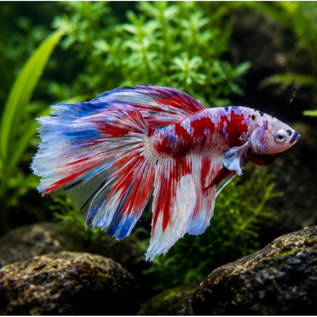 Cupang Halfmoon Barongsai Premium | Cupang Nemo Koi Fancy Betta Fish