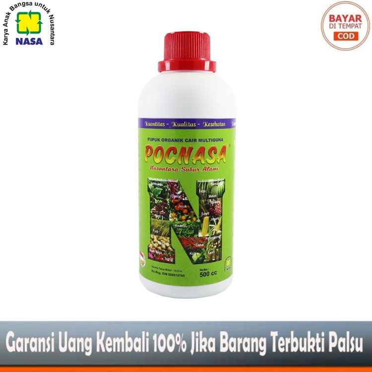 PUPUK ORGANIK CAIR ( POC ) NASA 500 ML | PUPUK CAIR | PUPUK ORGANIK | PUPUK SAYURAN | PUPUK NASA