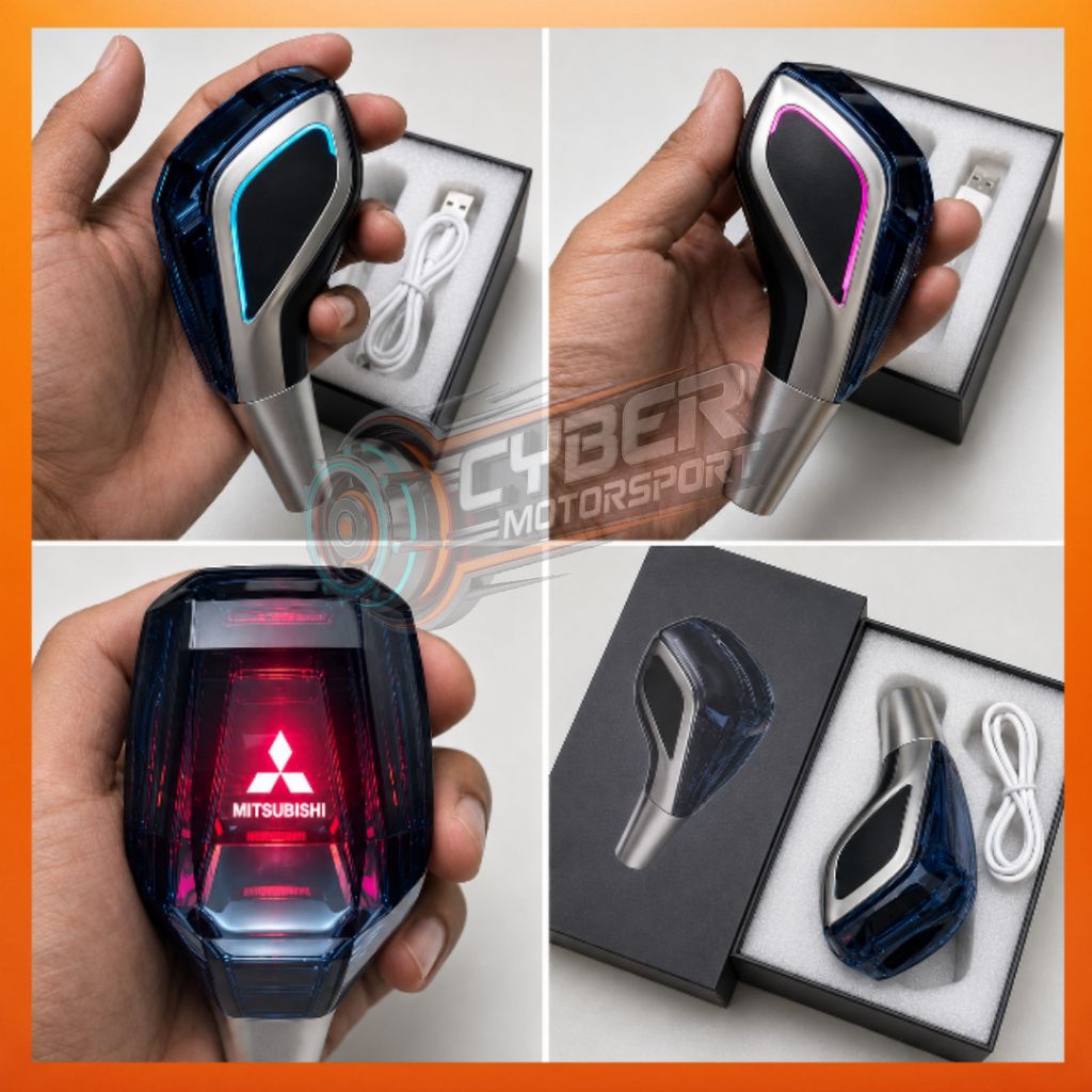 shiftknob Mitsubishi crystal LED Pajero Lancer kuda glant hiu lele Outlander ck4 cb4 evo3 evo4 Danga