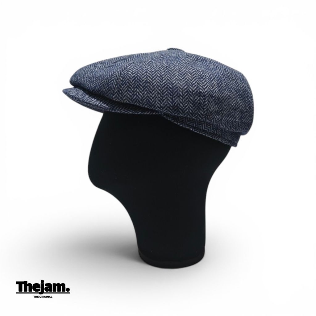 Thejam. the original Gatsby hat wool herringbone blue