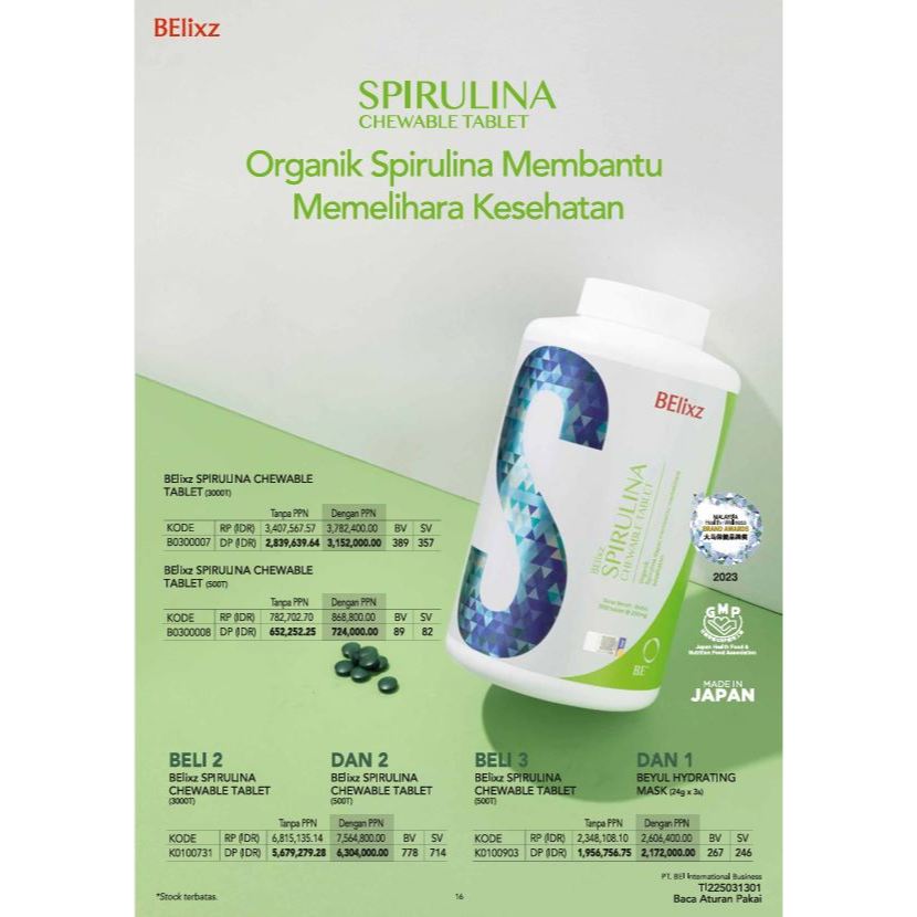 Spirulina belixz supllement organic