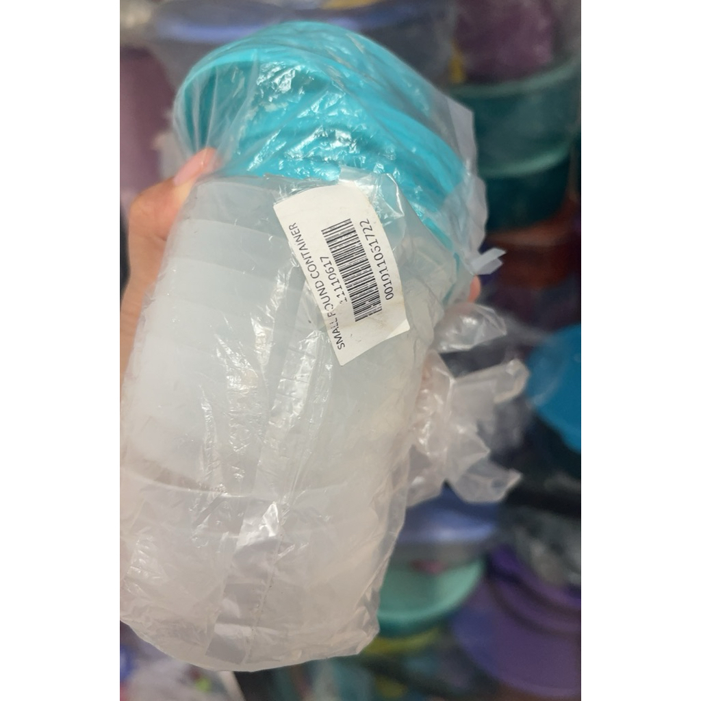 Small round container Tupperware sepaket isi 4