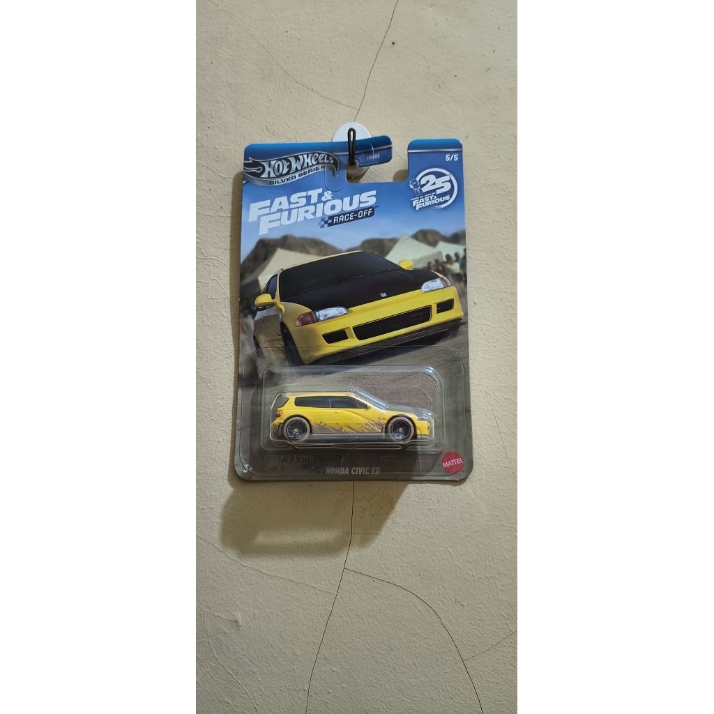Hot Wheels Fast & Furious - Honda Civic EG kuning