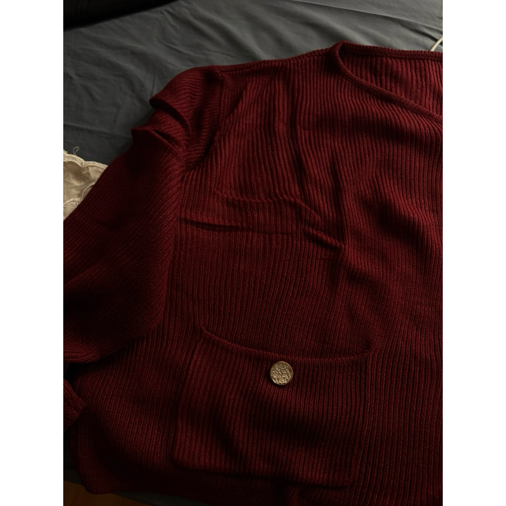 BWBYAZ Cardigan in Maroon