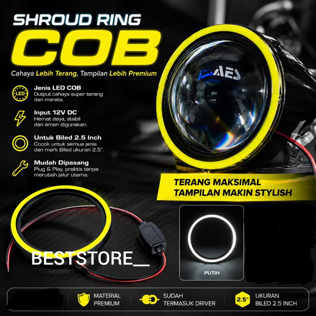 SHROUD RING COB PNP BILED 2.5 INCHI