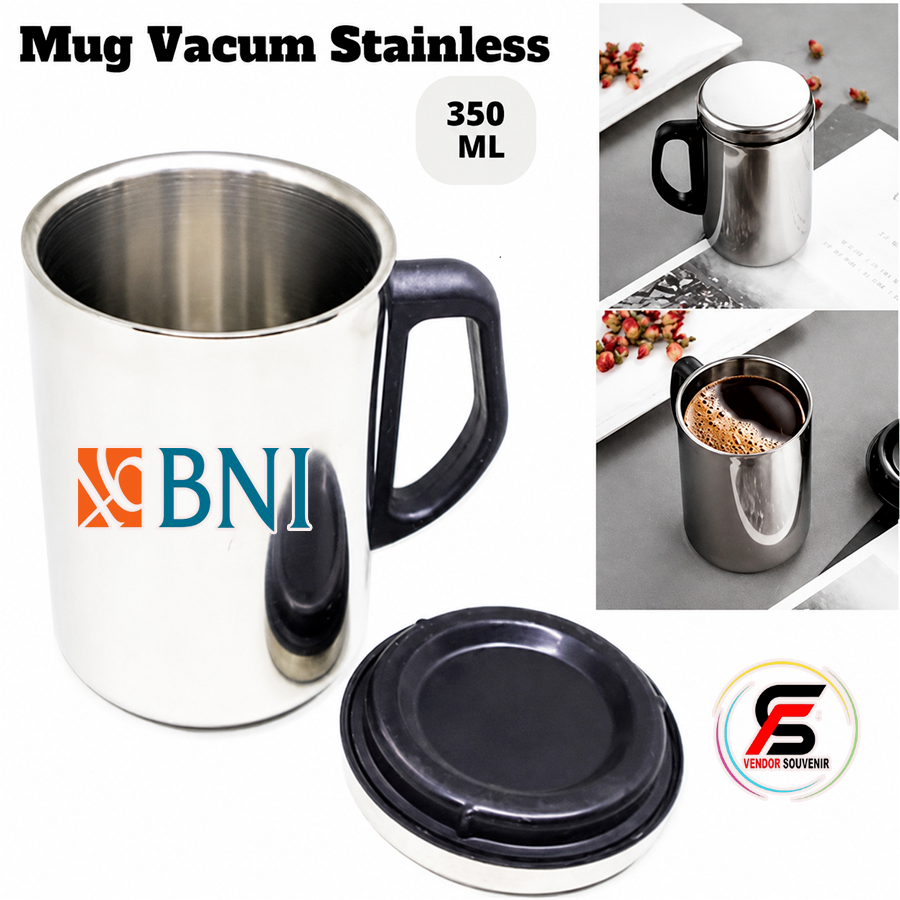 Mug Stainless Steel 350ml,polos/custom