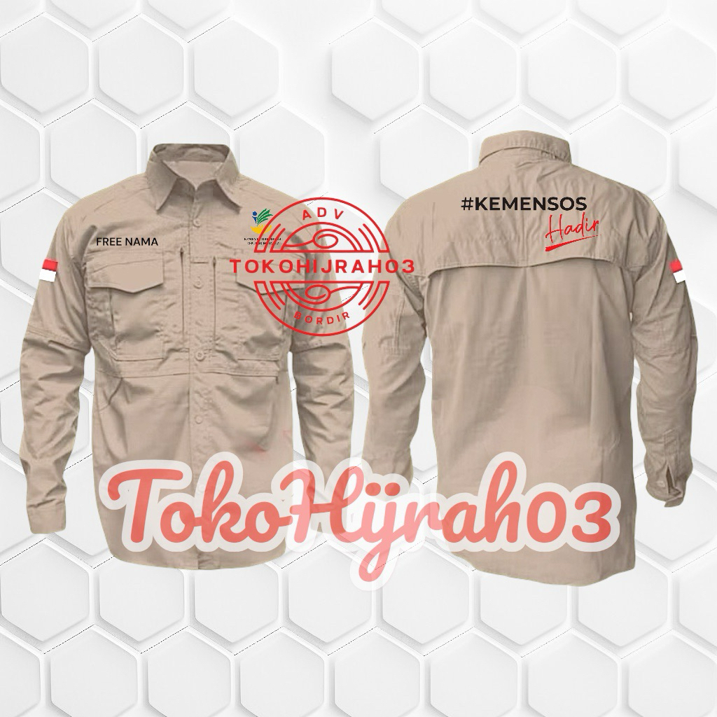 SERAGAM TACTIKAL KEMENSOS HADIR KEMEJA TACTIKAL KEMENSOS HADIR BAJU TACTIKAL KEMENSOS HADIR TACTIKAL