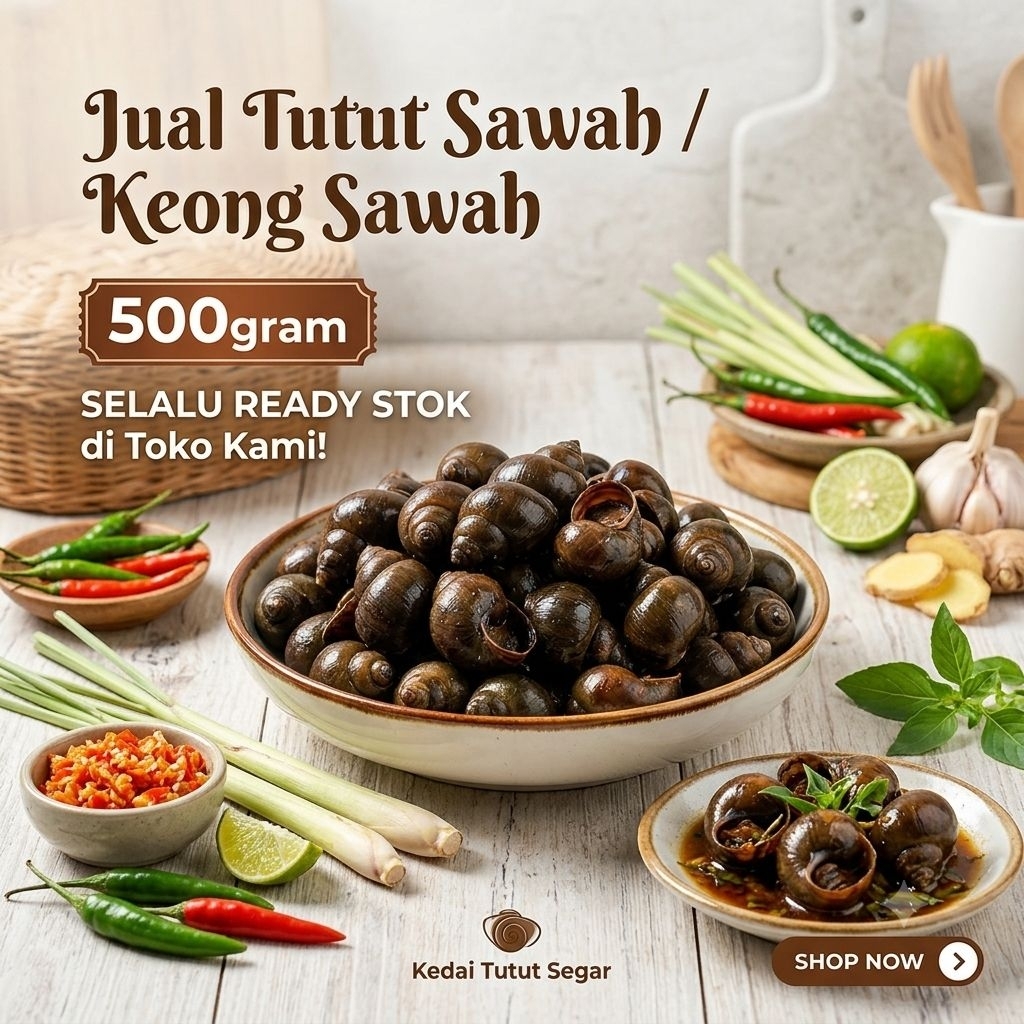 Tutut Sawah / Siput Sawah Untuk Dimasak / 500 gram