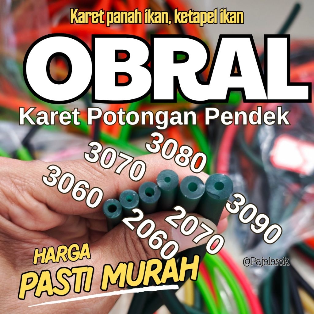 OBRAL MURAH Karet Ketapel panah ikan Potongan pendek 3060 2060 3070 2070 3080 3090 warna Random