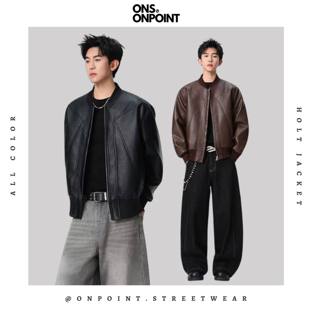[ONS BY ONPOINT] Holt Jacket - jaket denim pria jaket varsity pria leather jacket baseball jaket var