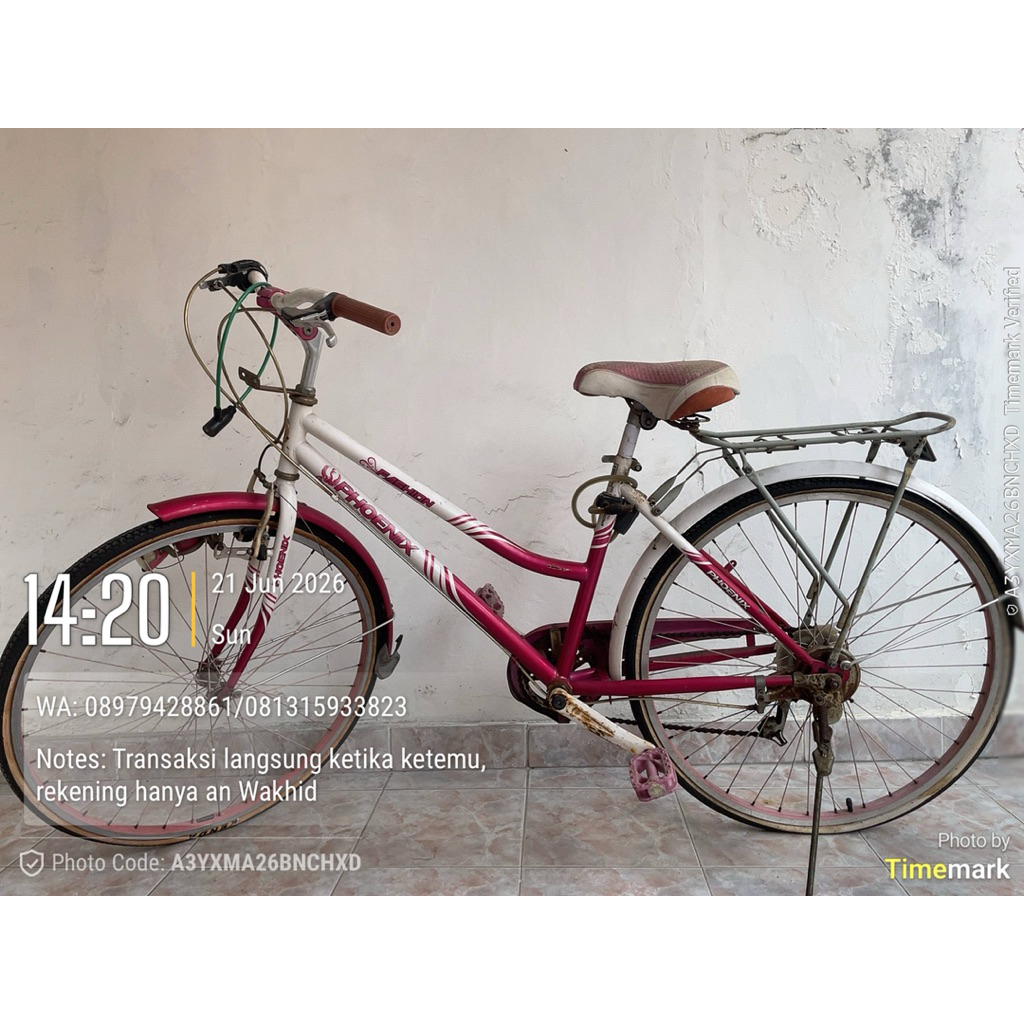 Preloved Sepeda Phoenix Pink / sepeda second sepeda bekas kota bogor