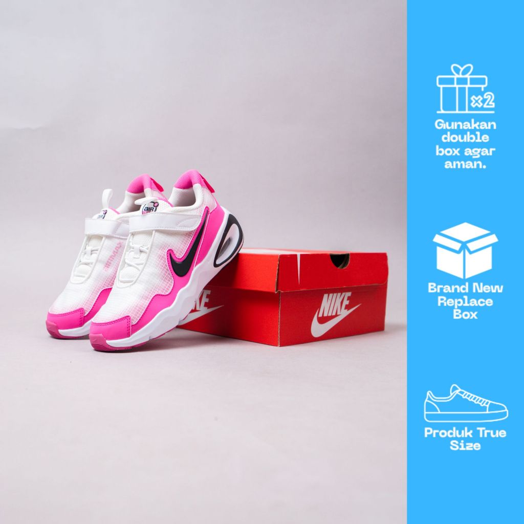 Sepatu Lari / Sepatu Running / NIKE AIR MAX NOVA KIDS - PUTIH / MERAH MUDA / HITAM
