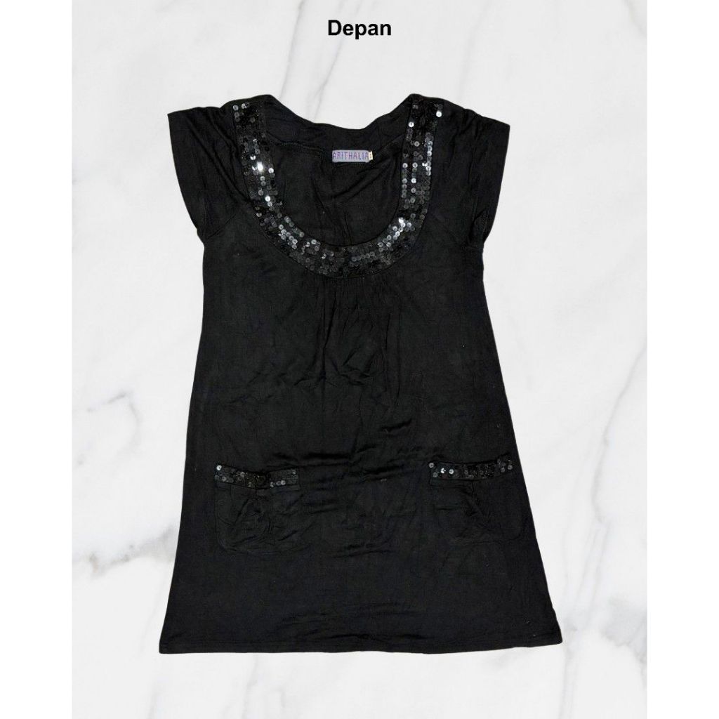Baju Panjang Hitam/Baju Tunik Hitam