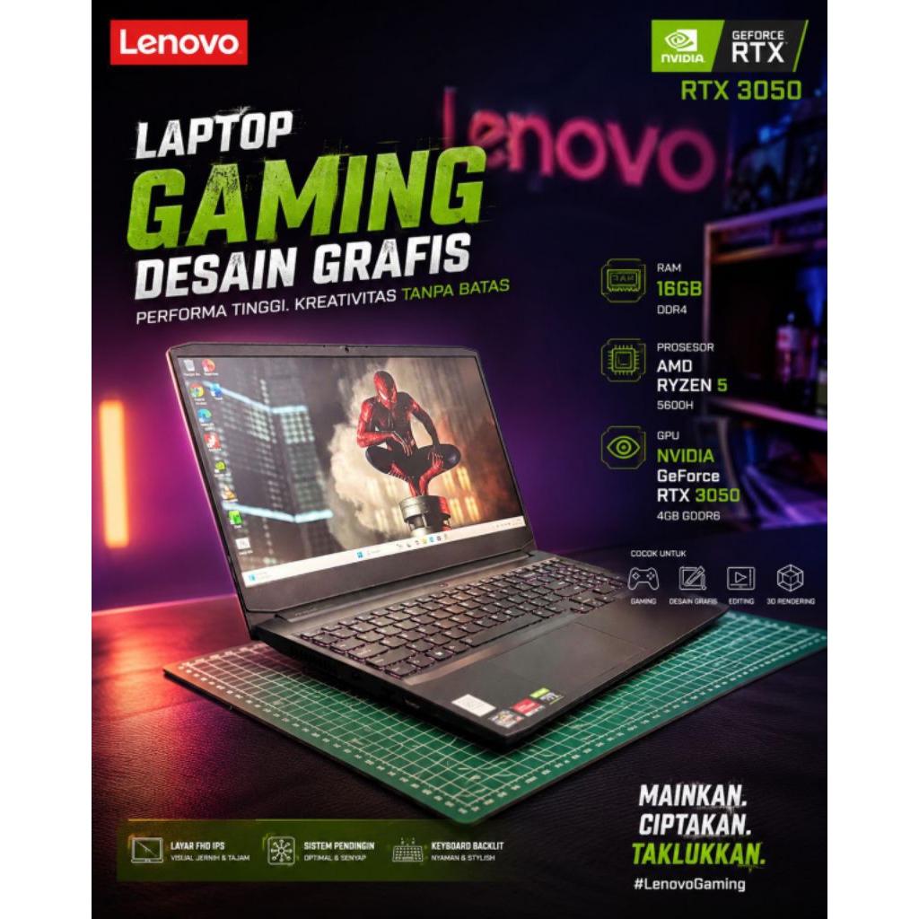 LENOVO IDEAPAD GAMING 3 15ACH6 RYZEN 5 LAPTOP GAMING GRAFIS MULTIMEDIA
