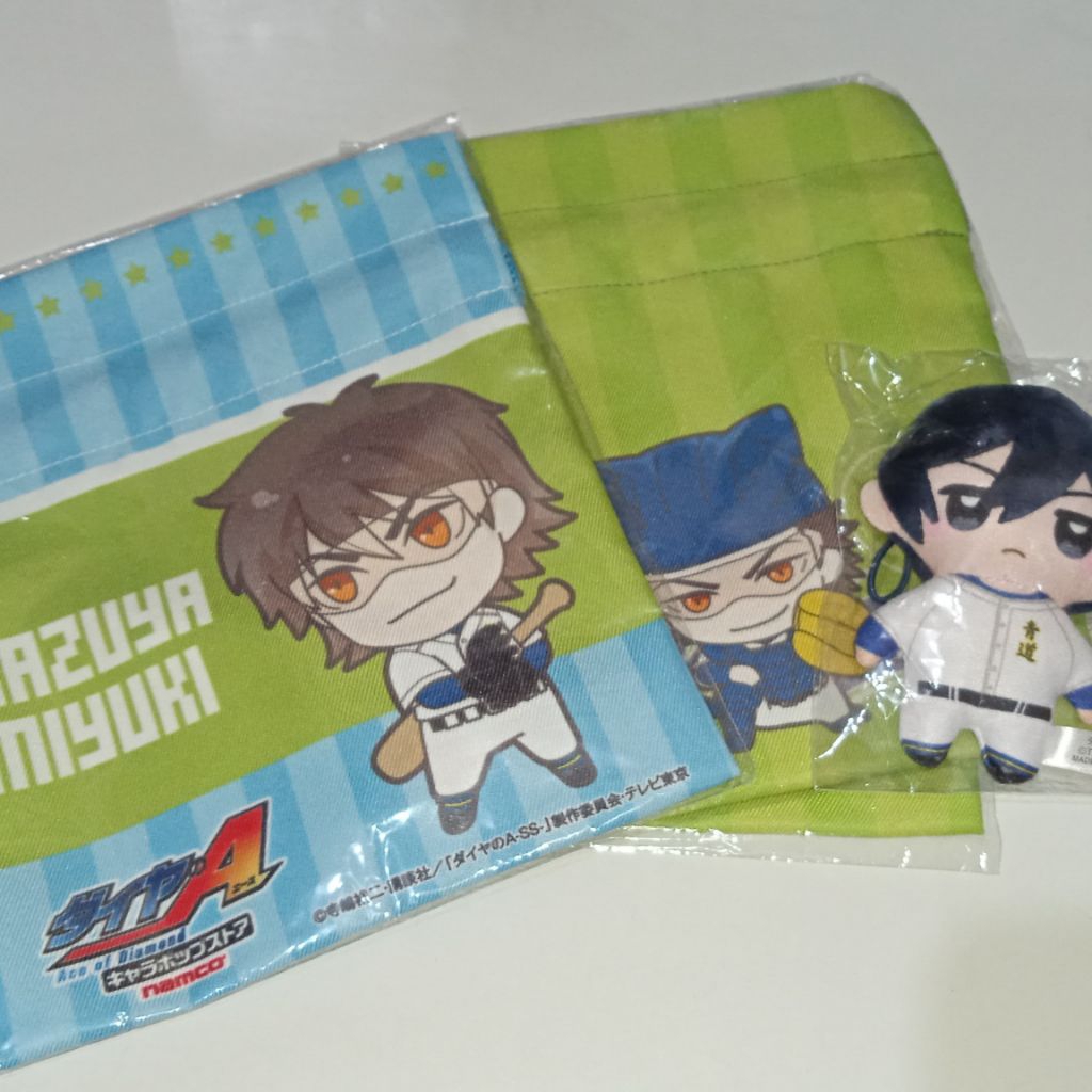 Official Merchandise Diamond no Ace - Daiya No Ace - Pouch kain Miyuki Kazuya - Chris Takigawa - Plu
