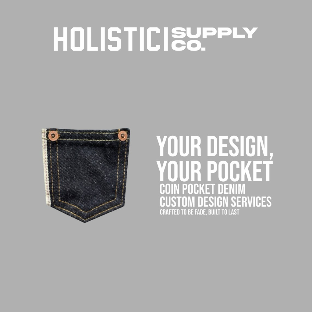 Coin Pocket Denim Fading Custom - Aksesoris Fading Denim