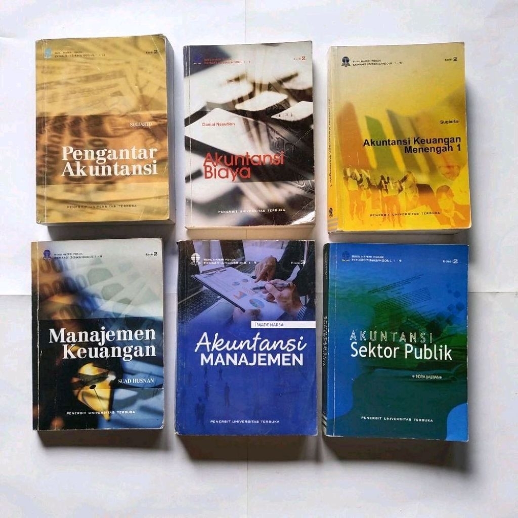 Buku UT-Akuntansi; PENGANTAR AKUNTANSI, AKUNTANSI BIAYA-MANAJEMEN-SEKTOR, MANAJEMEN KEUANGAN, TEORI 