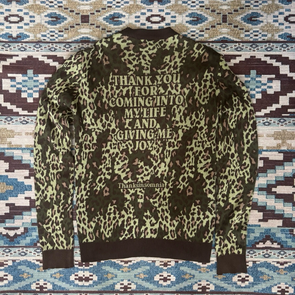 Thanksinomnia Leopard Knit Cardigan