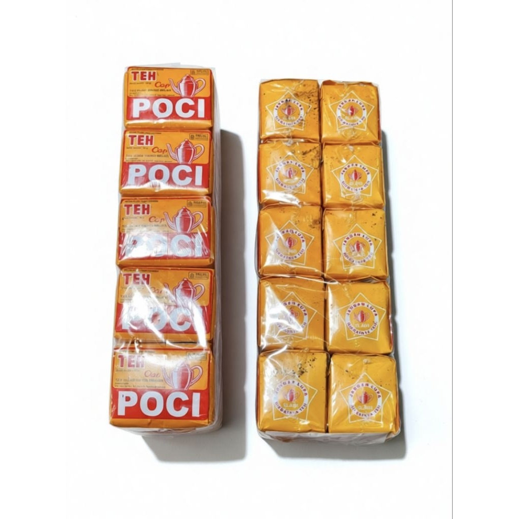 Teh Bubuk Cap Poci (1pack isi 10kotak @45gr) Serbuk Tubruk Bubuk Wangi