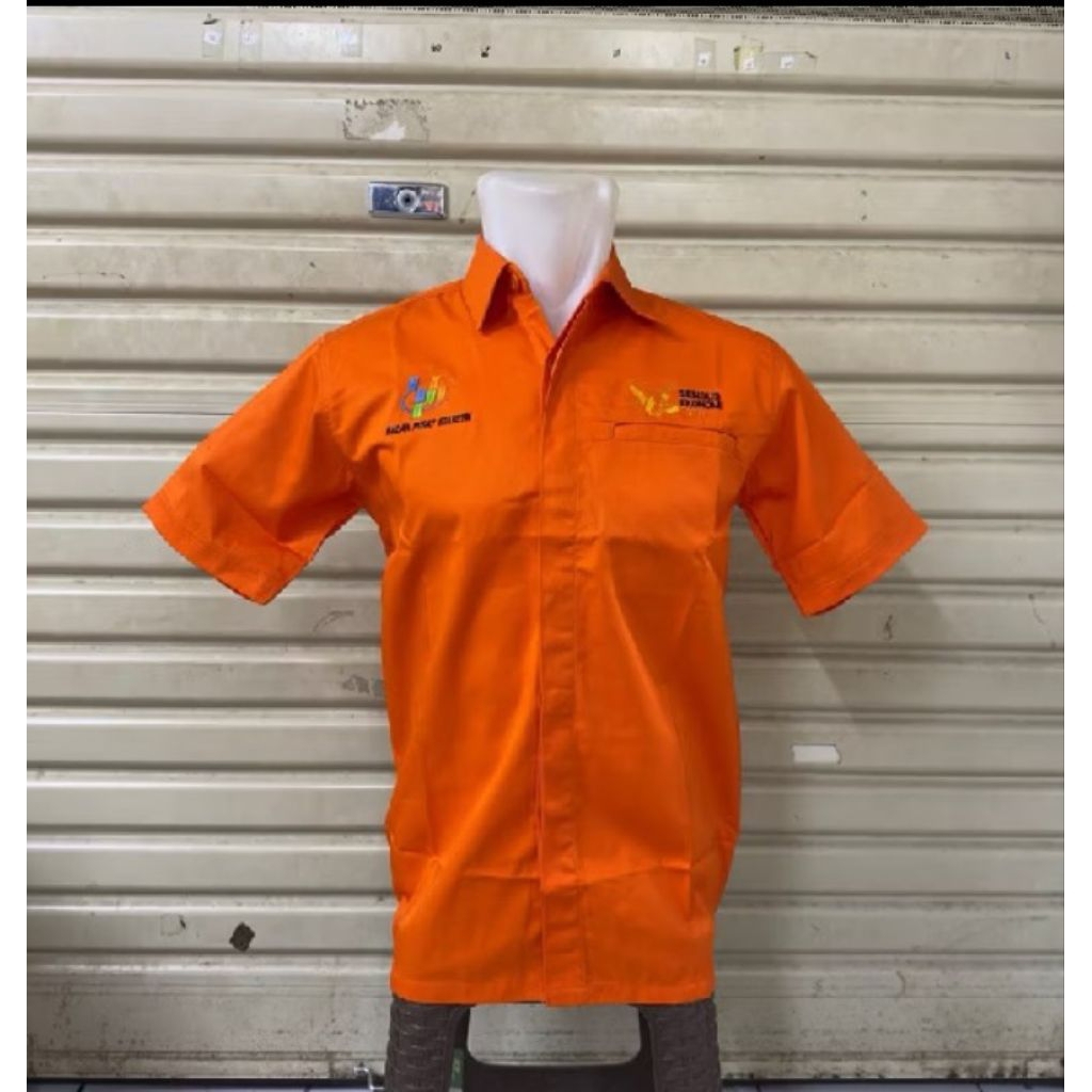 KEMEJA BPS SENSUS EKONOMI LENGAN PENDEK KEMEJA BPS SENSUS EKONOMI LENGAN PENDEK ORANGE