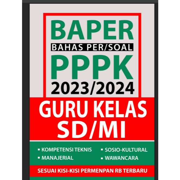 Bahas Per Soal PPPK 2023 2024 Guru Kelas SD MI