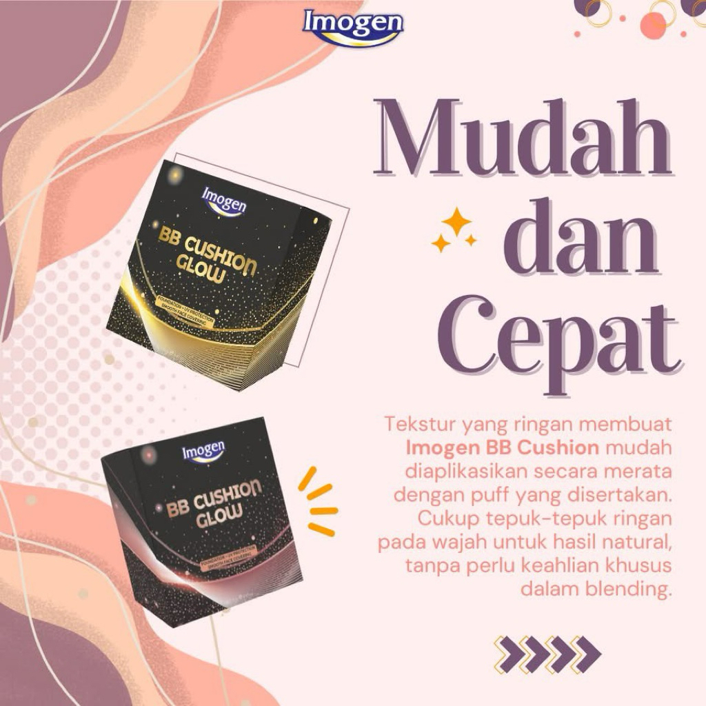 BB CUSHION GLOW IMOGEN 100% Original, Sdh di lengkapi dgn SPF 30 Ringan di wajah| Hasil Natural tdk 