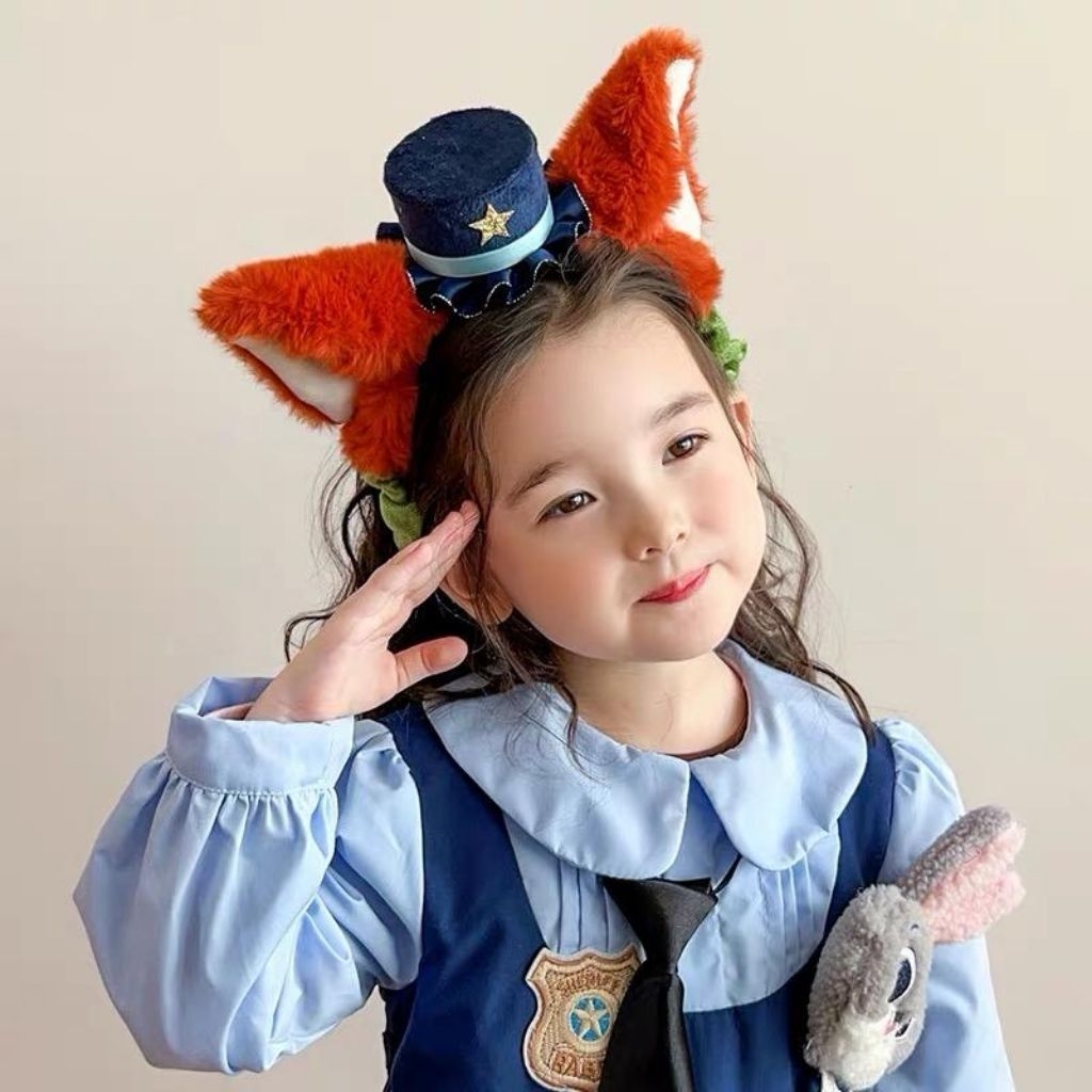 Hairclip, aksesories, ikat rambut karet gelang zootopia, jepit rambut jepit poni zootopia,bando zoot