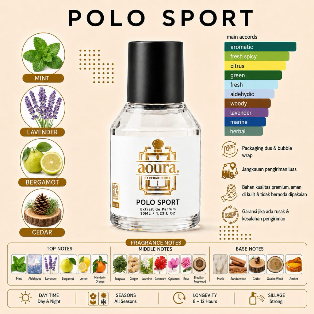 Polo Sport Inspired Parfume By Aoura Parfume