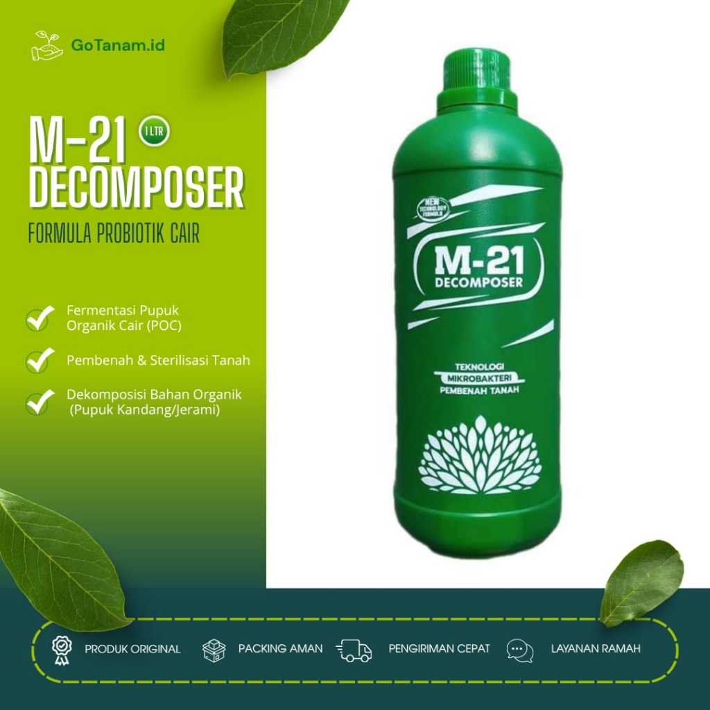 M21 dekomposer formula probiotik cair mengandung mikroorganisme kemasan 1lt