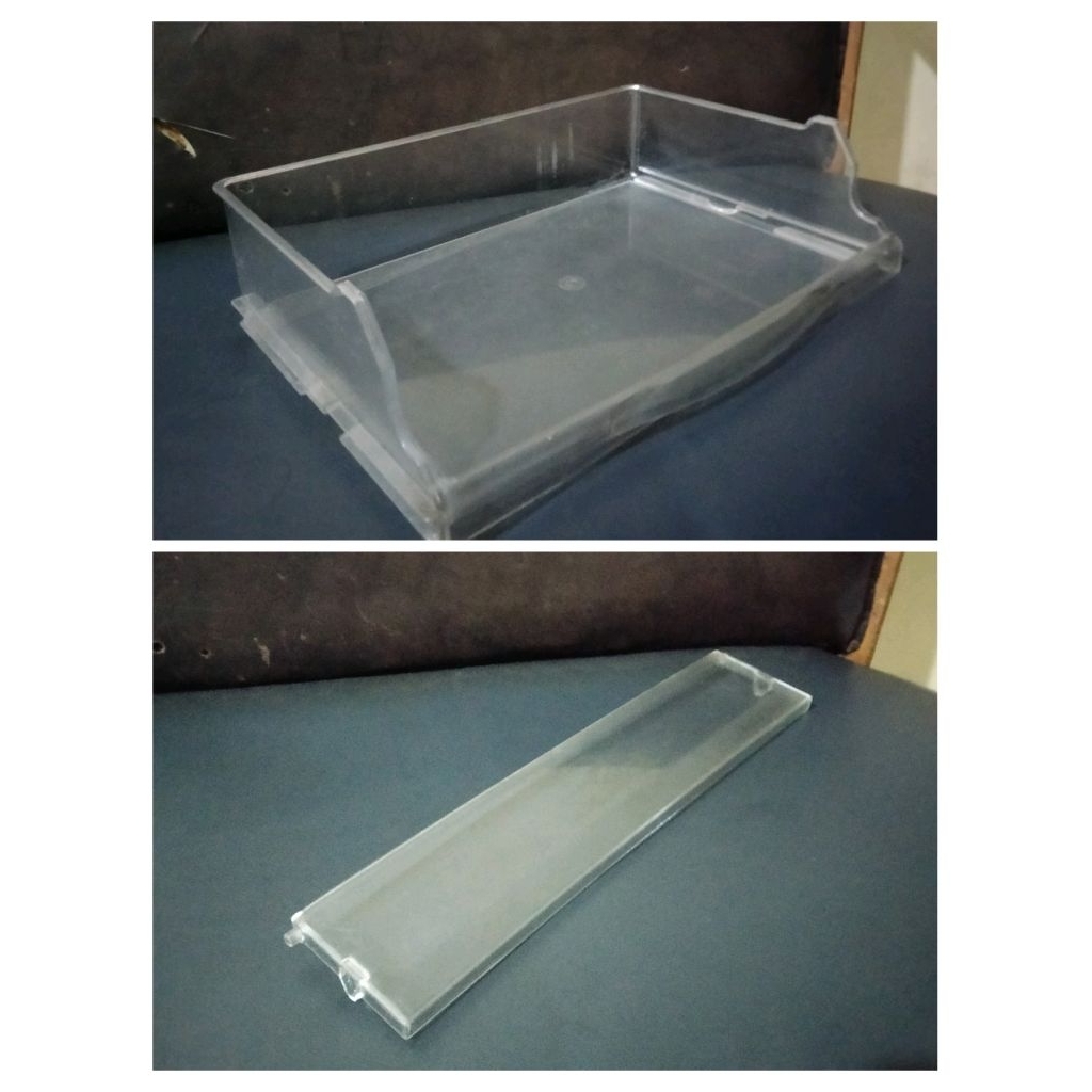 Laci Chiller + Tutup Cover Kulkas Polytron 1 Pintu Original Spare Part Transparan