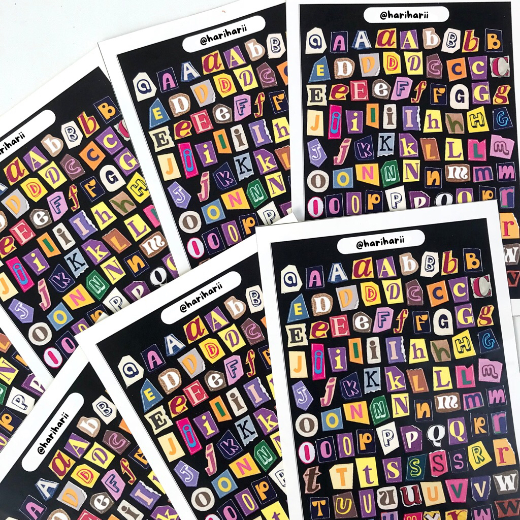 STICKER ALPHABET VINTAGE / Journaling / Scrapbook