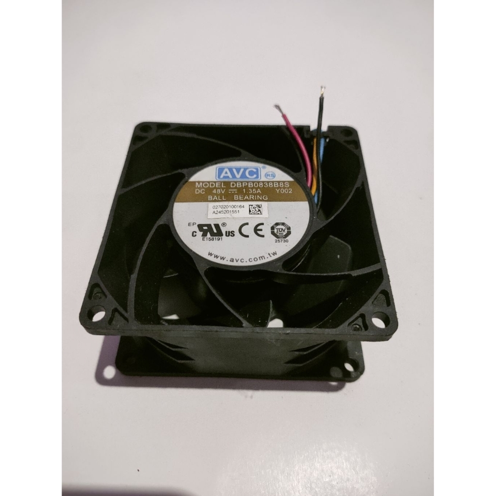 KIPAS FAN DC 48VOLT 1.35A AVC 8CM HIGH' SPEDD SESUAI POTO
