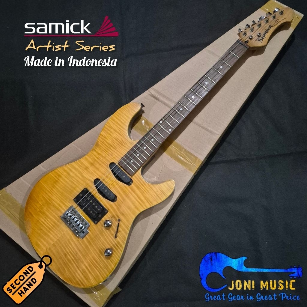 Gitar Samick Artist Series Super Strat Strato HSS Quilted Top Mapple